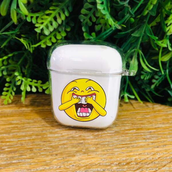 

Прозрачный чехол для Airpods с мультипликационным принтом