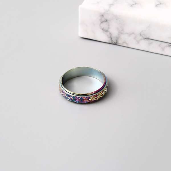 

Men Simple Ring, Multicolor