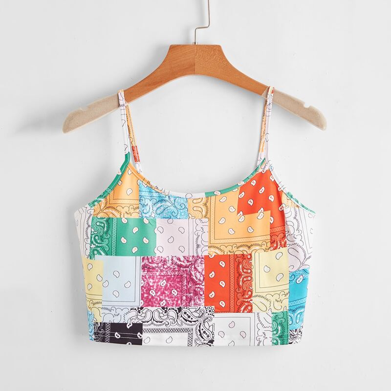

Paisley Crop Cami, Multicolor