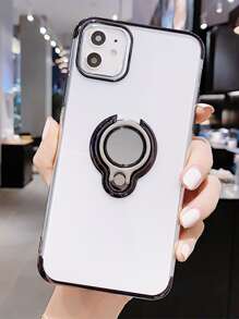 手機殼帶磁手機圓環支架 - 黑色 - 查看 1