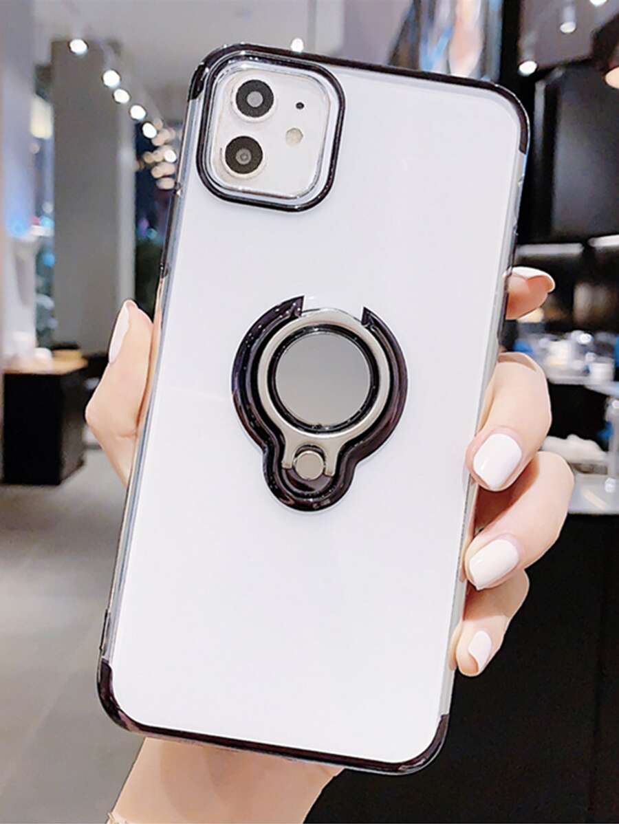 手機殼帶磁手機圓環支架 - 黑色 - 查看 1