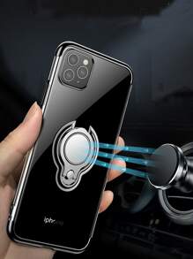 手機殼帶磁手機圓環支架 - 黑色 - 查看 3
