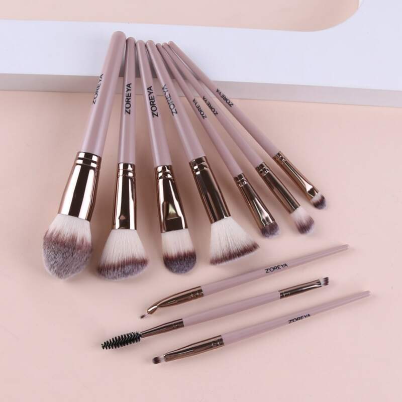 

10pcs Makeup Brush Set, Pink