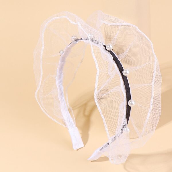 

Mesh Decor Hair Hoop, White