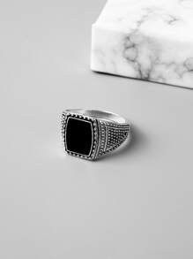 男士復古戒指 - 銀色 - 查看 1