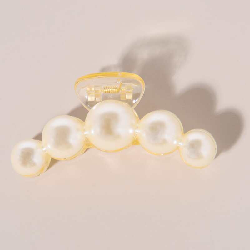 

Faux Pearl Hair Claw, Multicolor