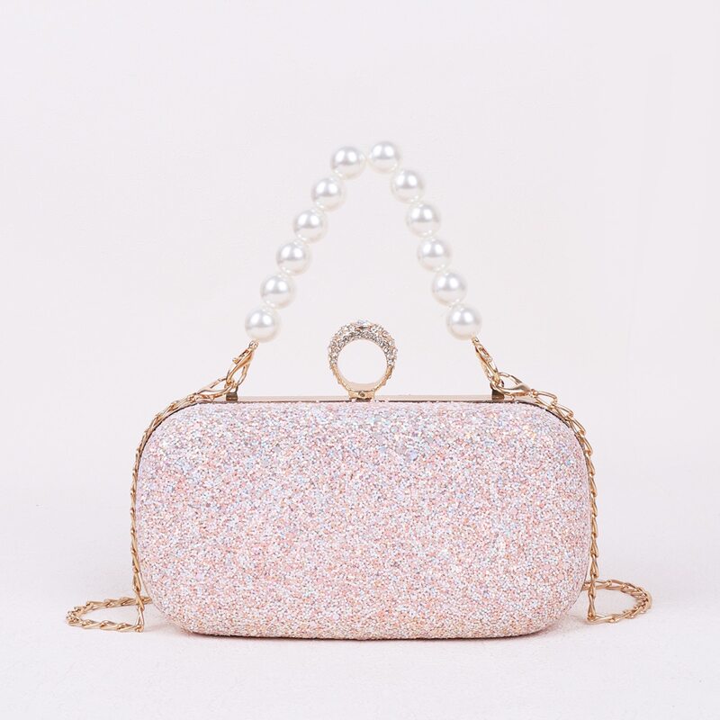 

Allover Glitter Decor Box Bag, Pink