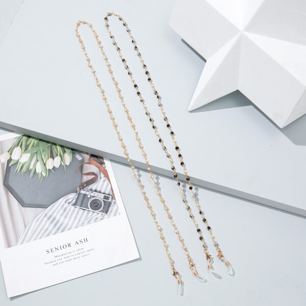 

2pcs Bead Decor Glasses Chain, Multicolor