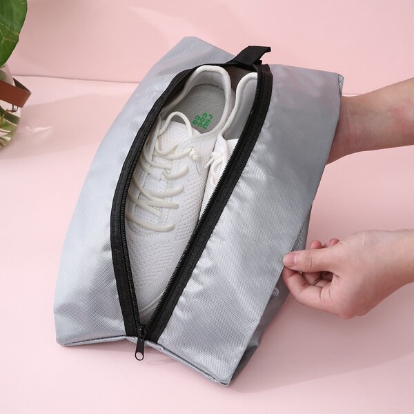

1pc Portable Shoes Storage Bag, Grey
