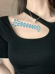 1sheet Rhinestone Tattoo Sticker - Blue - View 4
