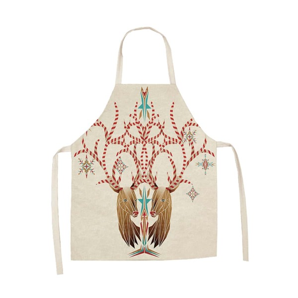 

Elk Print Apron, Beige
