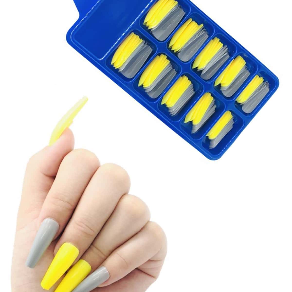 

100pcs Plain Fake Nail, Multicolor