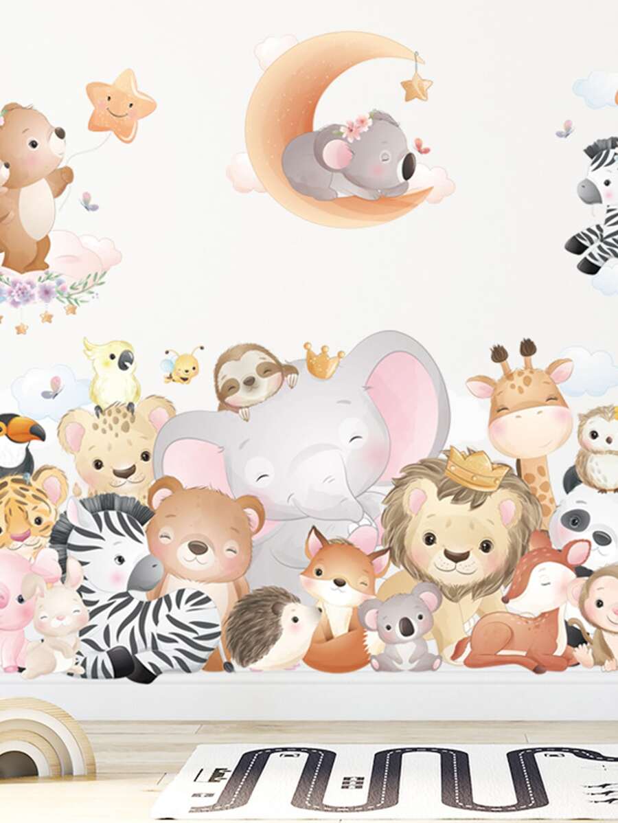 Cartoon Graphic Kids Wall Sticker - Nhiều màu - Xem 1
