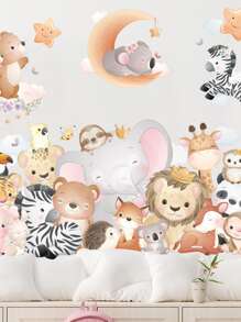 Cartoon Graphic Kids Wall Sticker - Nhiều màu - Xem 4