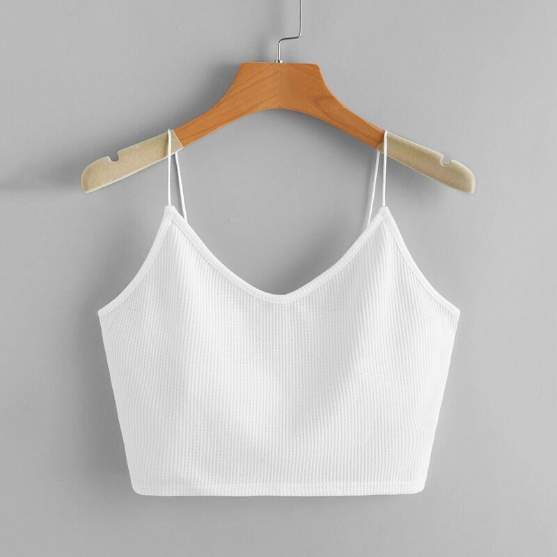 

Solid Crop Cami, White