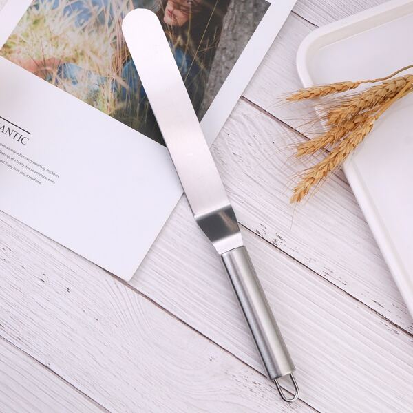 

1pc 8 Inch Stainless Steel Spatula, Silver