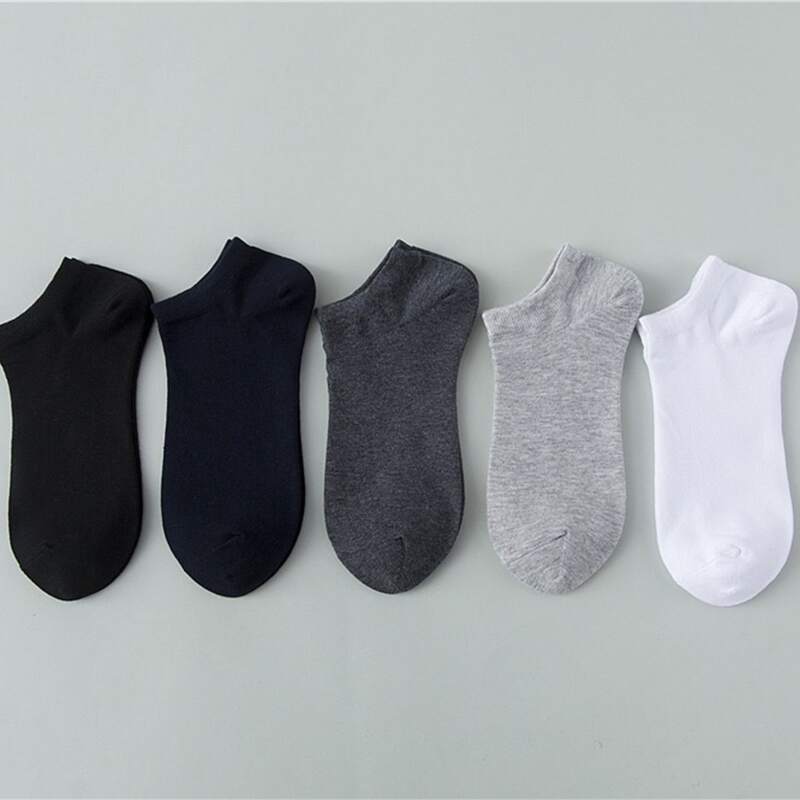 

5pairs Solid Ankle Socks, Multicolor