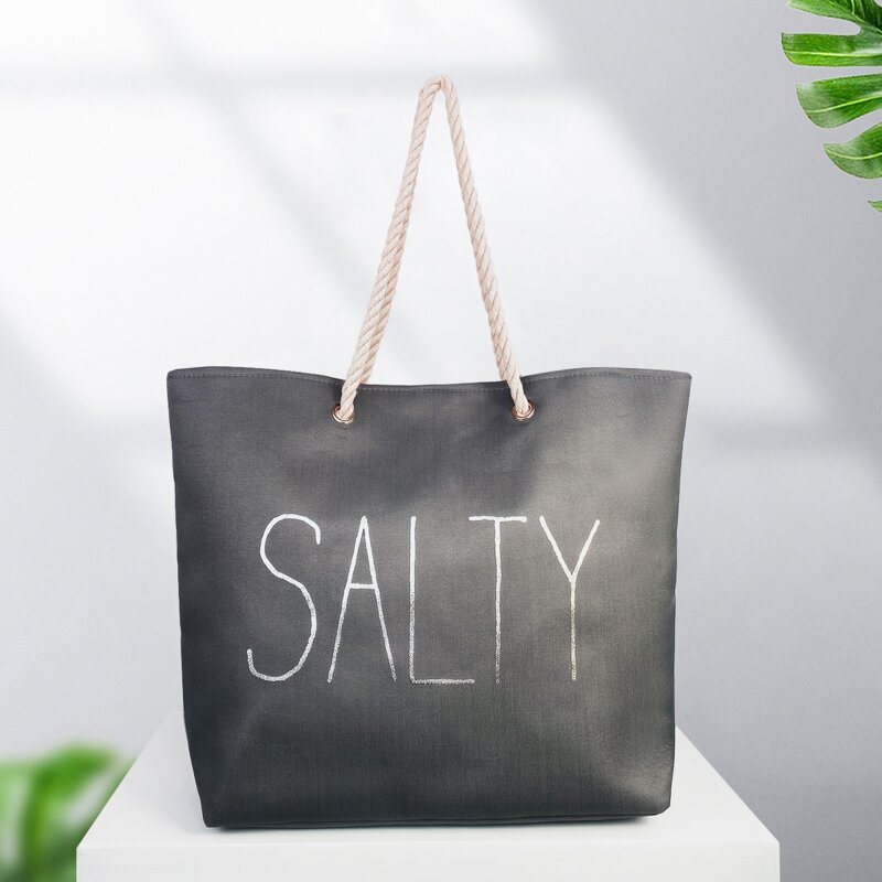 

Letter Graphic Tote Bag, Dark grey