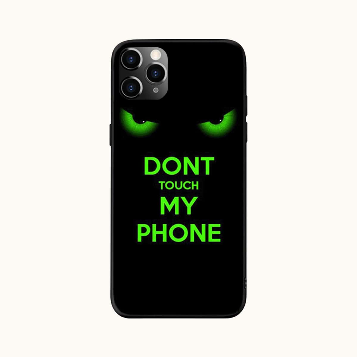 

Slogan Graphic Phone Case, Black