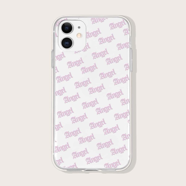 

Letter Graphic Phone Case, Purple