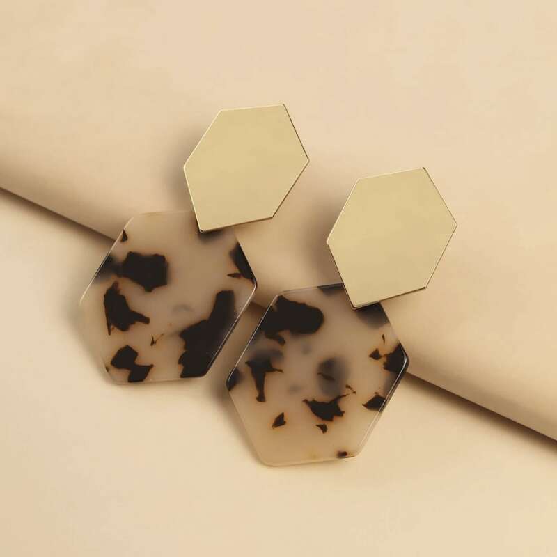 

Geometric Design Earrings, Multicolor