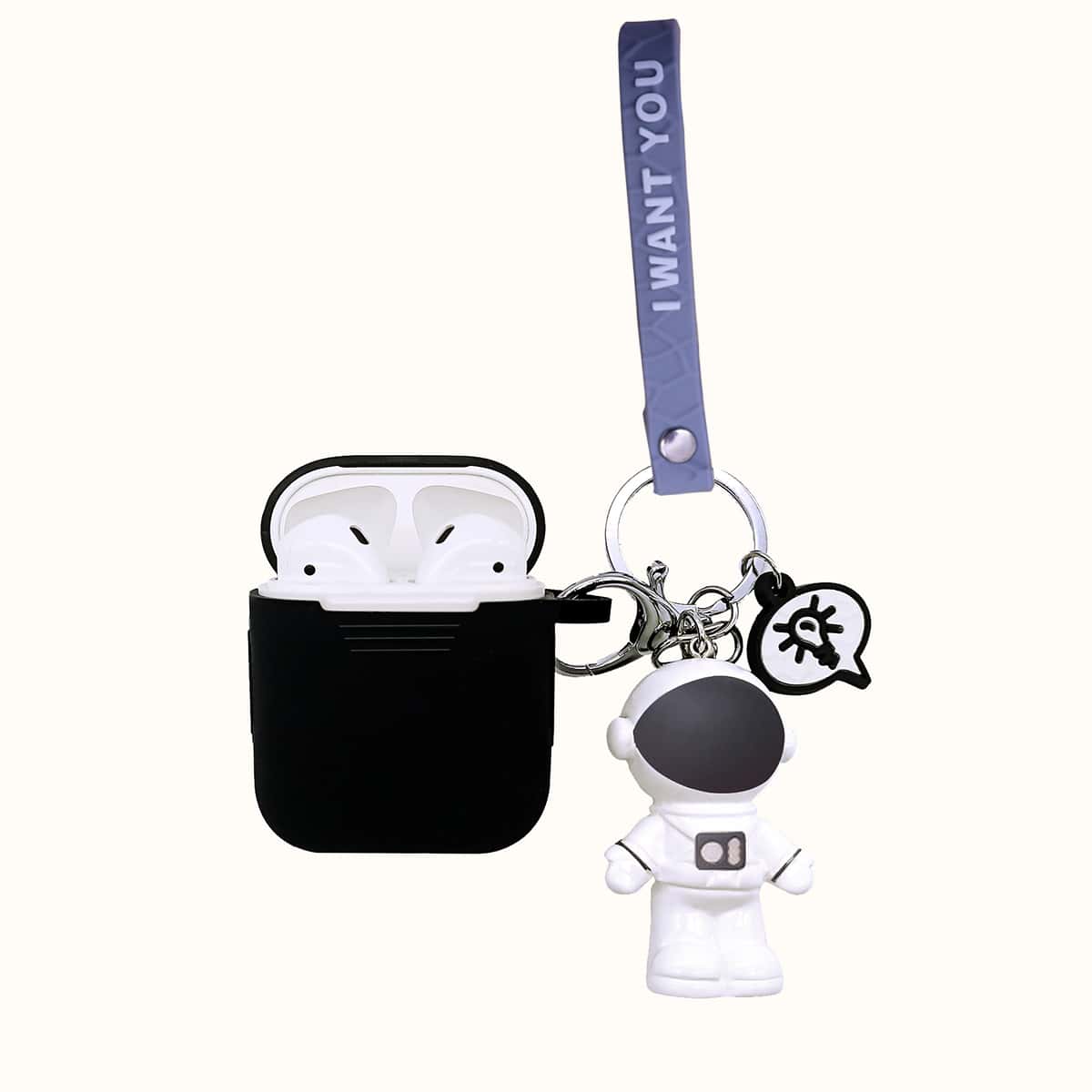 

Astronaut Charm AirPods Case, Black