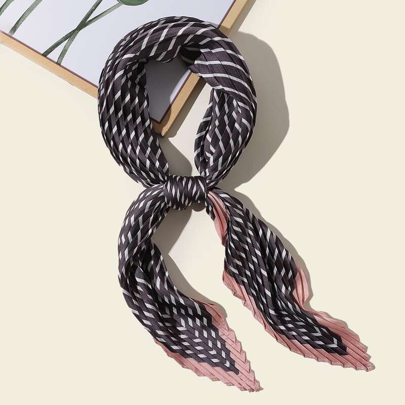 

Striped Pleated Bandana, Multicolor