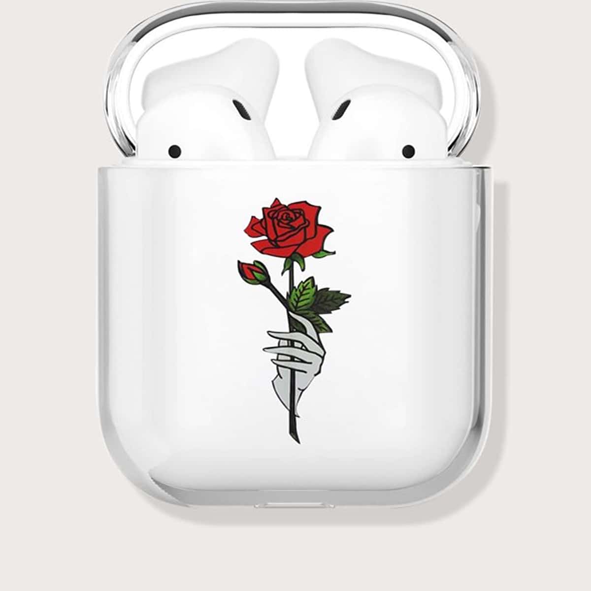 

Floral Clear Earphone Case For AirPods, Multicolor