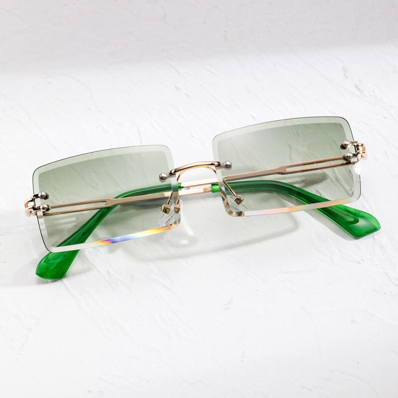 

Rimless Rectangle Frame Sunglasses