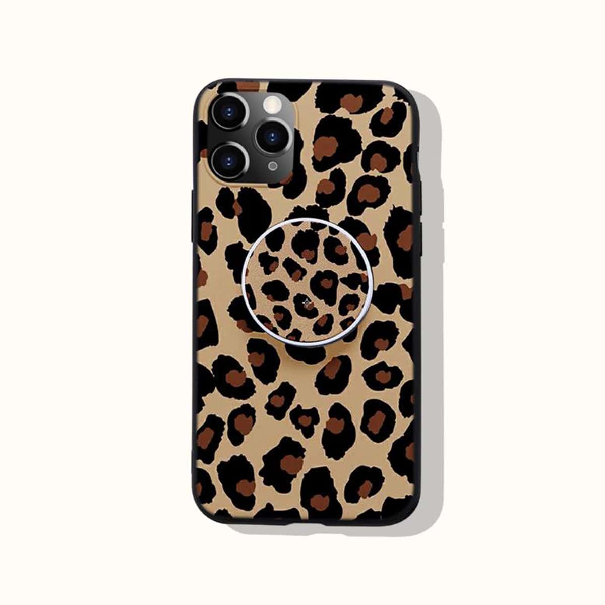 

Leopard Pattern Phone Case With Phone Holder, Multicolor