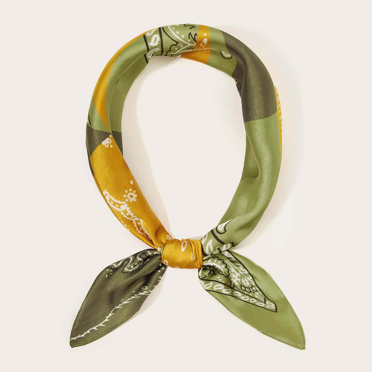 

Colorblock Paisley Bandana, Multicolor
