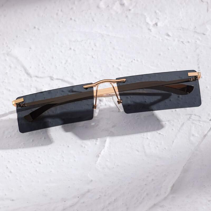 

Rimless Rectangle Frame Sunglasses