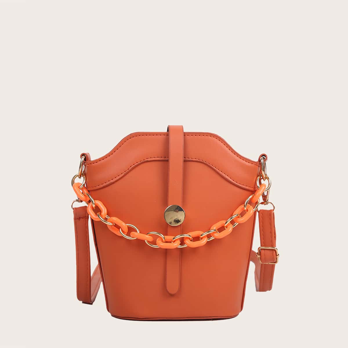 

Chain Bucket Bag, Orange