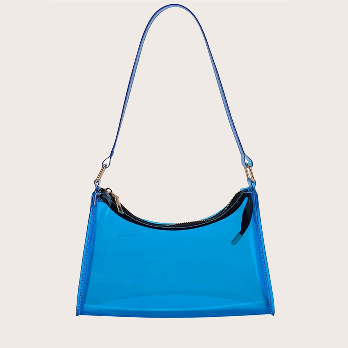 

Clear Shoulder Bag, Blue