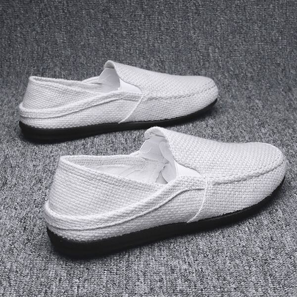 

Men Minimalist Slip On Loafers, White