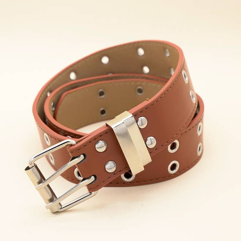 

Grommet Buckle Belt, Camel