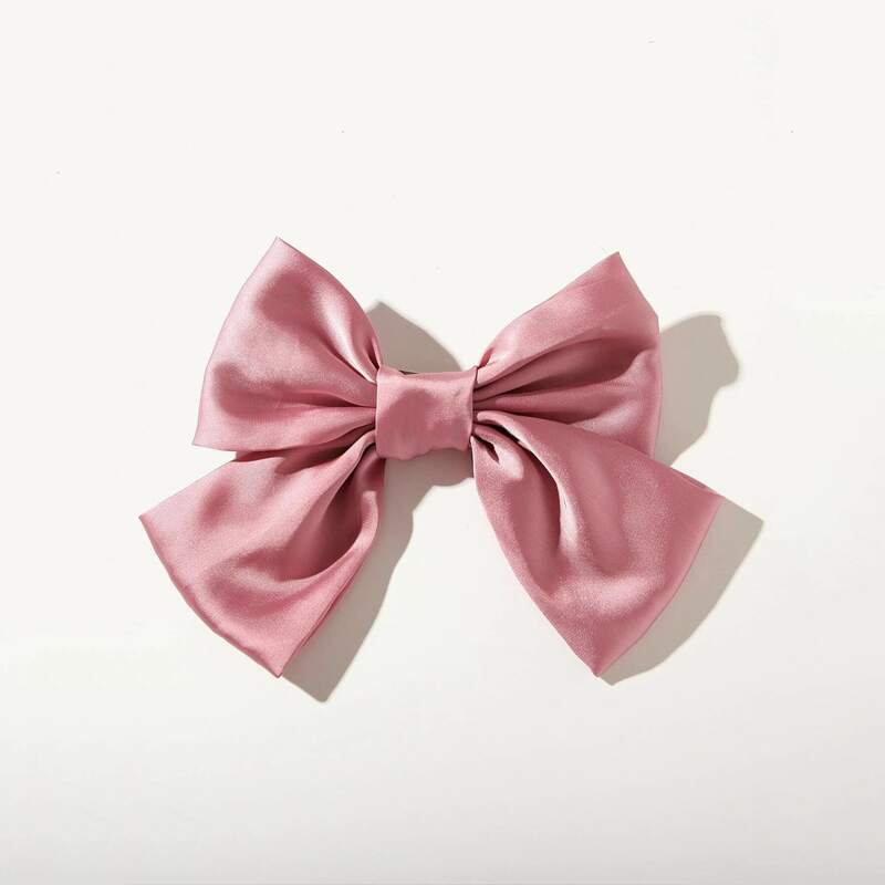 

1pc Bow Hair Clip, Dusty pink