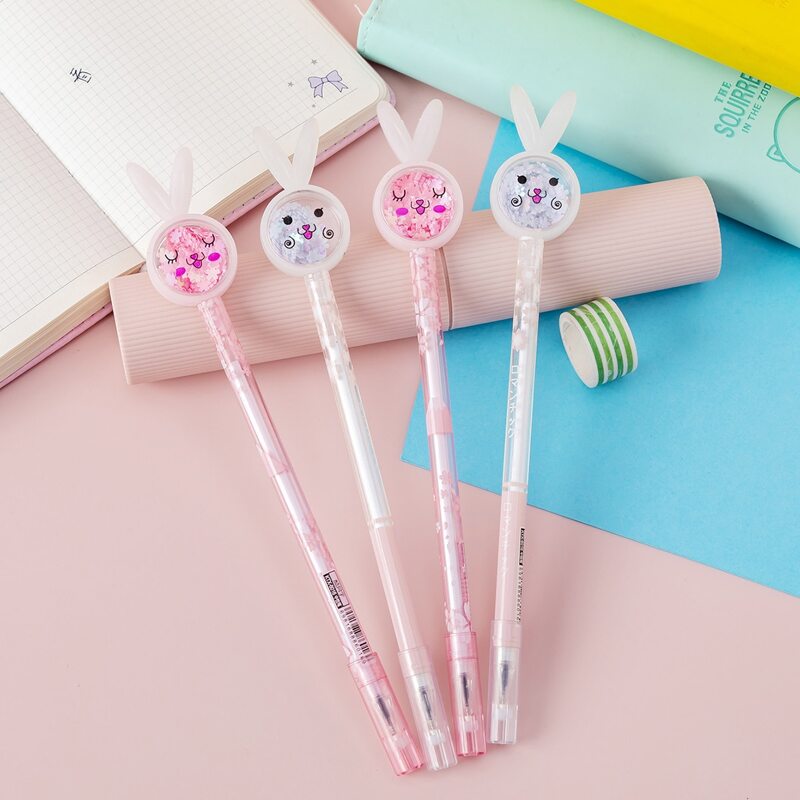 

2pcs Cartoon Rabbit Decor Gel Pen, Multicolor