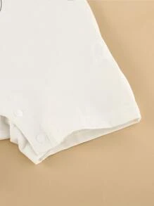 Rompers Em bé Nút Hoạt hình - Màu be - Xem 3