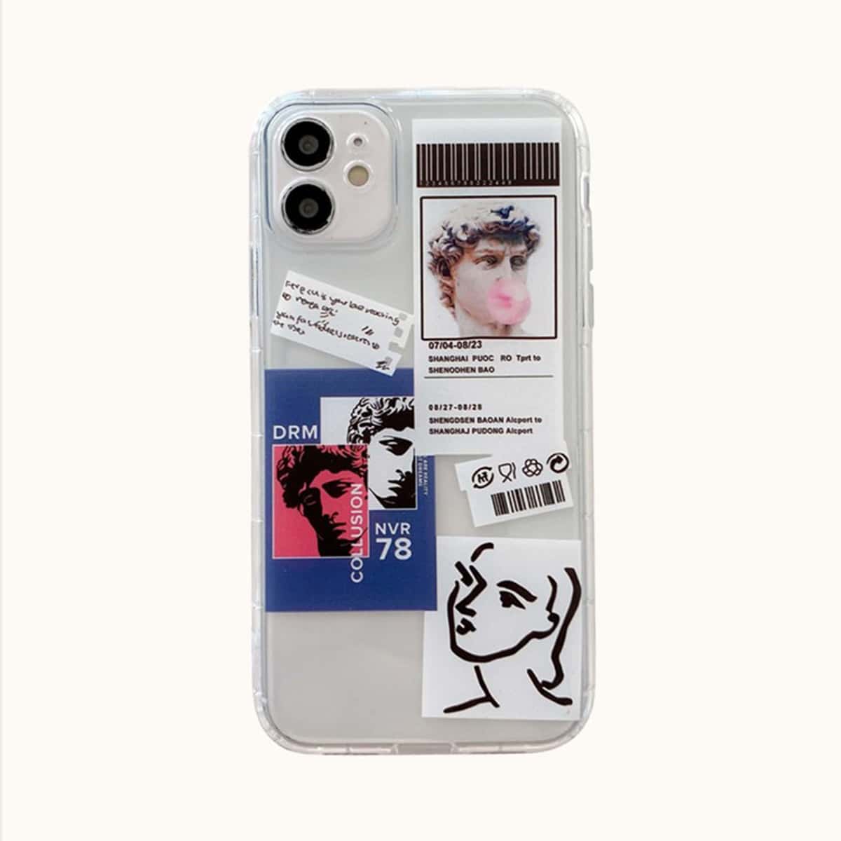 

Statue Pattern Phone Case, Multicolor