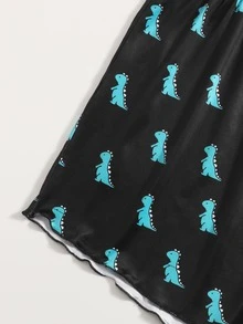 Conjunto de pijama de tirantes con estampado de dibujo animados - Multicolor - Ver 5