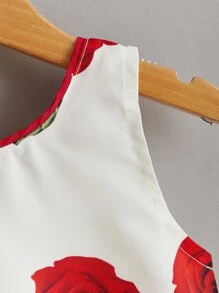 小女童印花背心上衣和蝴蝶結半身裙 - 彩色 - 查看 9