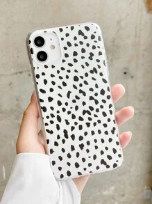 1pc Graphic Case Compatible With iPhone - Black and White - View 1
