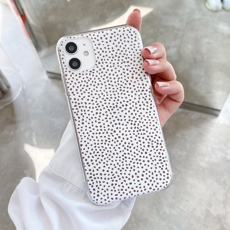 

1pc Graphic iPhone Case, Black and white