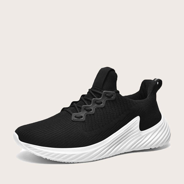 

Men Lace-up Decor Sneakers, Black