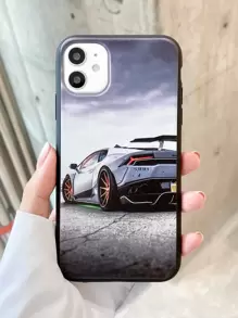 1入組汽車圖案iphone手機殼 - 彩色 - 查看 1