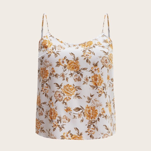 

Plus Floral Print Cami Top, Multicolor