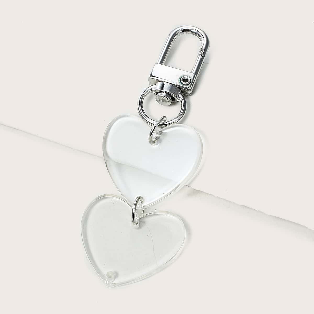 

Clear Heart Bag Charm