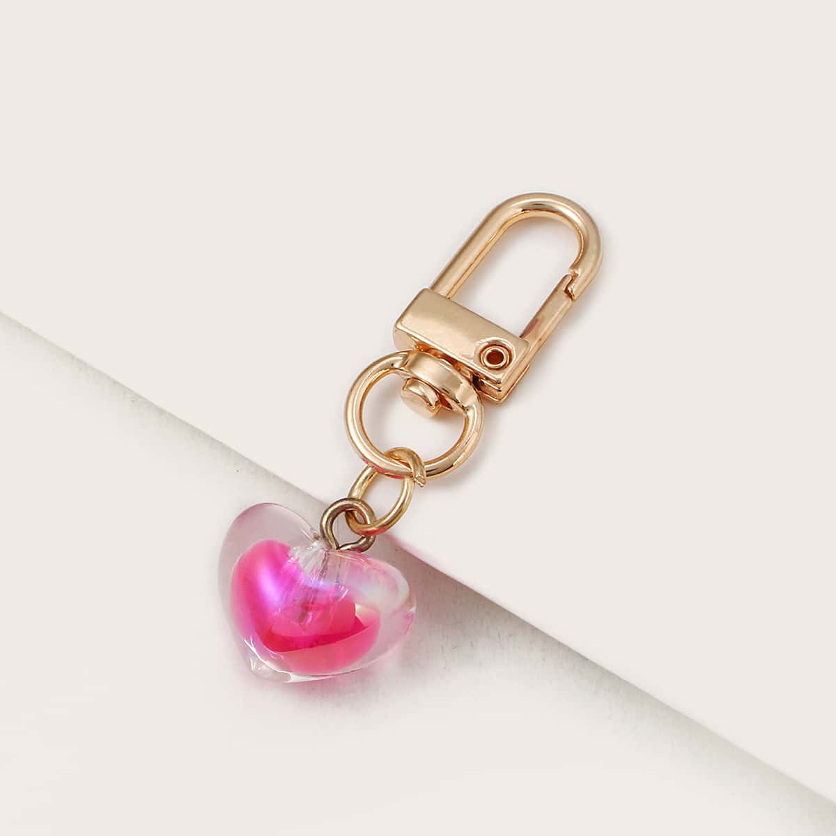 

Heart Bag Charm, Hot pink