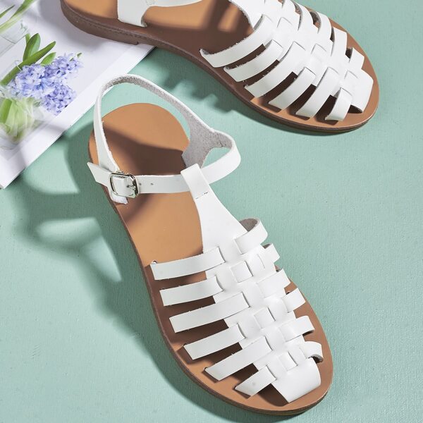 

Minimalist Gladiator Sandals, White